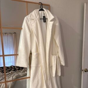 Cozy White Fleece Robe